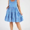 Lorraine Designs Knee Length Dresses | Mini Dresses*Dorothy Gingham Cobalt Dress