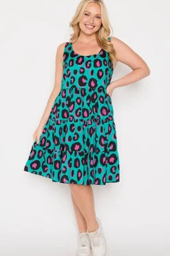 Lorraine Designs Fit & Flare Dresses | Knee Length Dresses*Dorothy Minty Leopard Dress