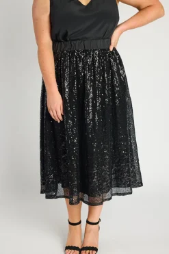 Lorraine Designs Skirts*Eras Black Sequin Skirt