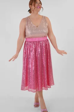 Lorraine Designs Skirts*Eras Pink Sequin Skirt