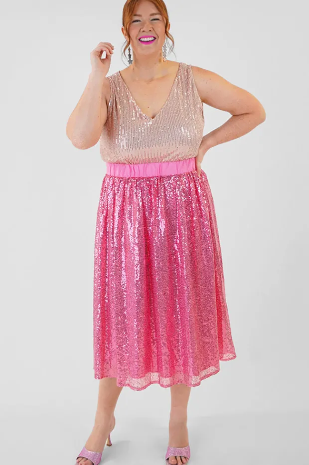 Lorraine Designs Skirts*Eras Pink Sequin Skirt