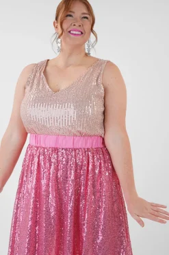 Lorraine Designs Skirts*Eras Pink Sequin Skirt