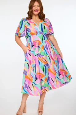 Lorraine Designs Casual Dresses | Fit & Flare Dresses*Evie Colour Swatch Dress