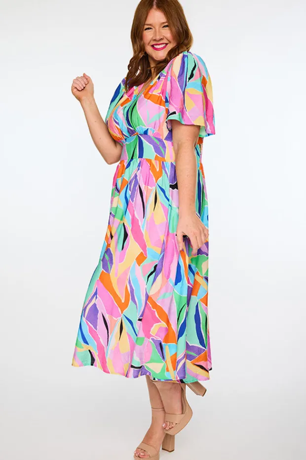 Lorraine Designs Casual Dresses | Fit & Flare Dresses*Evie Colour Swatch Dress