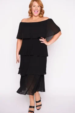 Lorraine Designs Cocktail Dresses | Bridesmaid Dresses*Faire Black Pleated Dress