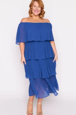 Lorraine Designs Cocktail Dresses | Bridesmaid Dresses*Faire Cobalt Pleated Dress