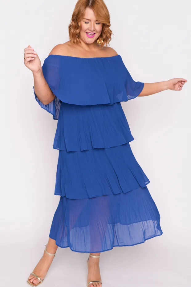 Lorraine Designs Cocktail Dresses | Bridesmaid Dresses*Faire Cobalt Pleated Dress