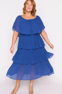 Lorraine Designs Cocktail Dresses | Bridesmaid Dresses*Faire Cobalt Pleated Dress