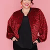 Lorraine Designs Jackets & Coats*Flashy Burning Red Jacket