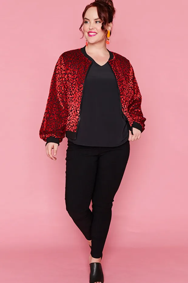 Lorraine Designs Jackets & Coats*Flashy Burning Red Jacket