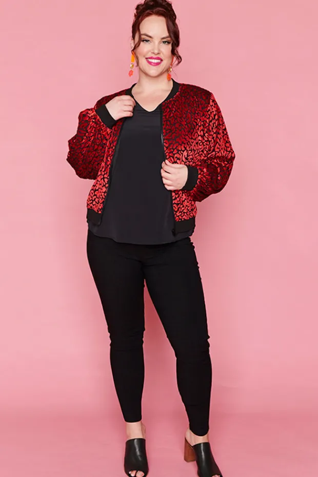 Lorraine Designs Jackets & Coats*Flashy Burning Red Jacket
