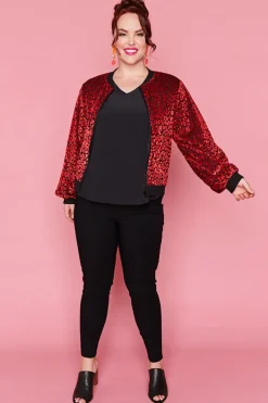 Lorraine Designs Jackets & Coats*Flashy Burning Red Jacket