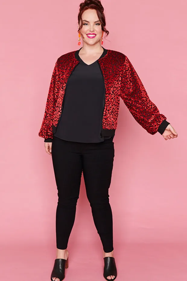 Lorraine Designs Jackets & Coats*Flashy Burning Red Jacket
