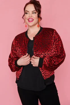 Lorraine Designs Jackets & Coats*Flashy Burning Red Jacket