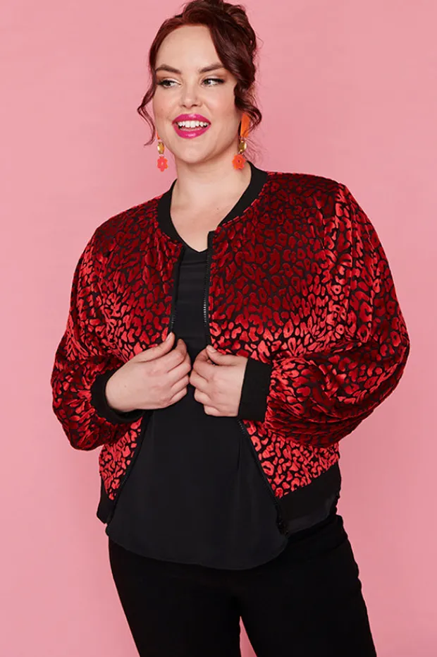 Lorraine Designs Jackets & Coats*Flashy Burning Red Jacket
