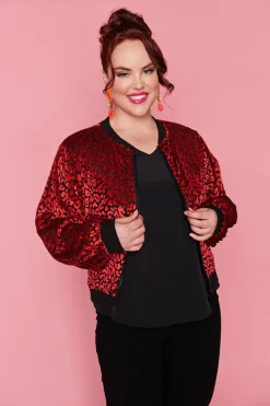 Lorraine Designs Jackets & Coats*Flashy Burning Red Jacket