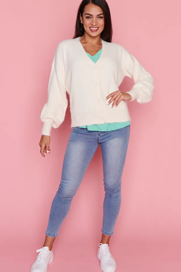 Lorraine Designs Knits & Cardigans*Fluffy Ivory Cardi