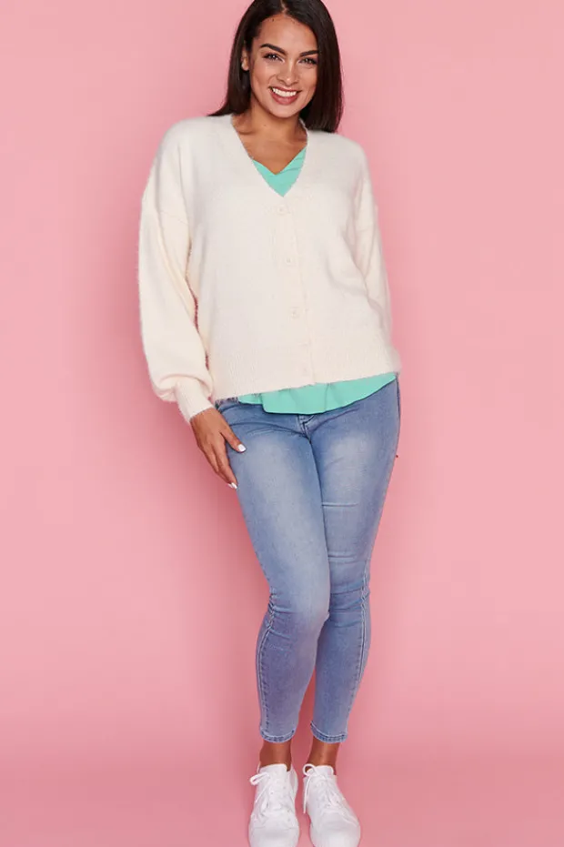 Lorraine Designs Knits & Cardigans*Fluffy Ivory Cardi