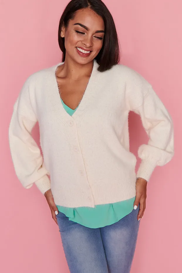 Lorraine Designs Knits & Cardigans*Fluffy Ivory Cardi