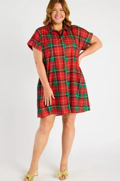 Lorraine Designs Shirt Dresses | Shift Dresses*Frances Tartan Christmas Dress