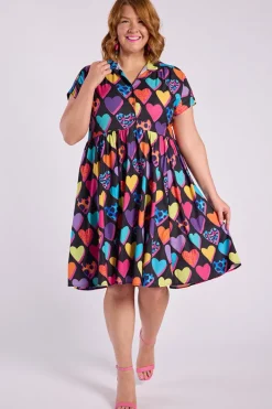 Lorraine Designs Loose Dresses | Casual Dresses*Frankie Inky Hearts Dress