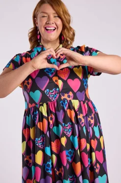 Lorraine Designs Loose Dresses | Casual Dresses*Frankie Inky Hearts Dress
