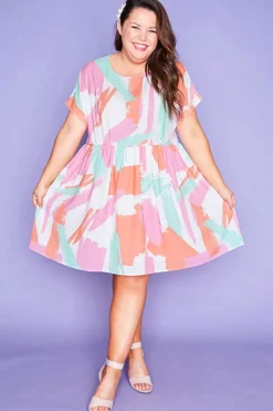 Lorraine Designs Casual Dresses | Shift Dresses*Freya Brushstrokes Dress