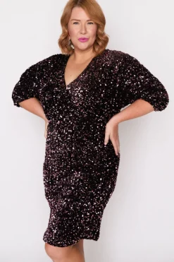 Lorraine Designs Sequin Dresses | Cocktail Dresses*Georgia Black & Pink Party Dress