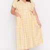 Lorraine Designs Loose Dresses | Midi Dresses*Georgie Yellow Gingham Dress