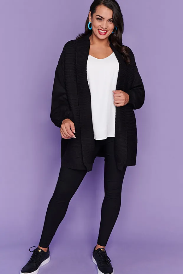 Lorraine Designs Knits & Cardigans*Helena Black Knit Cardi