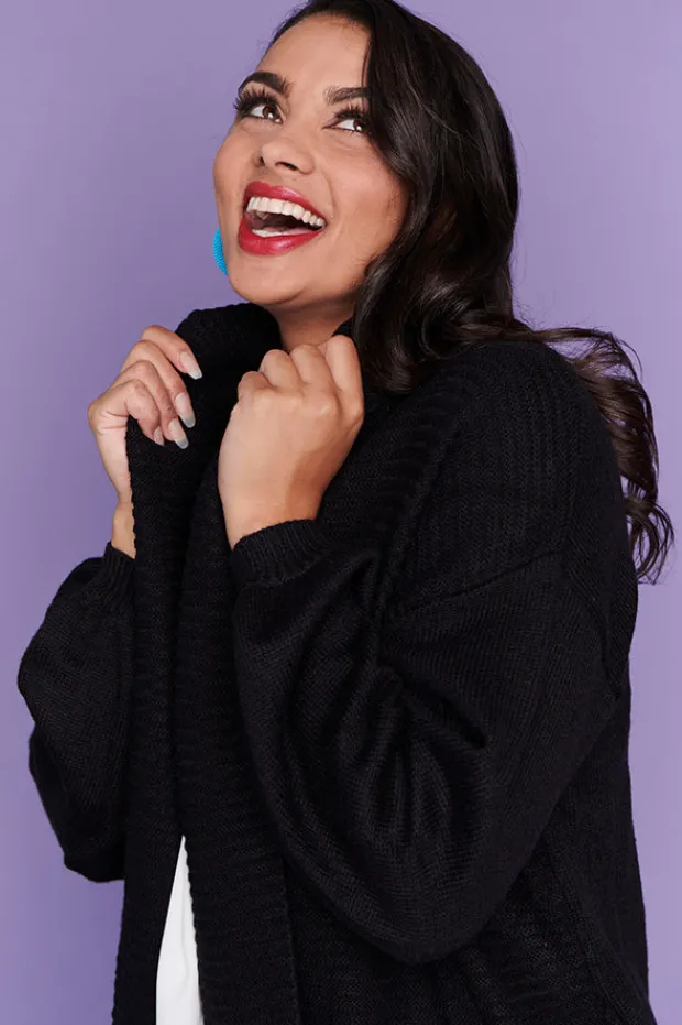 Lorraine Designs Knits & Cardigans*Helena Black Knit Cardi