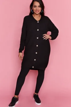 Lorraine Designs Knits & Cardigans*Hemi Black Longline Cardi