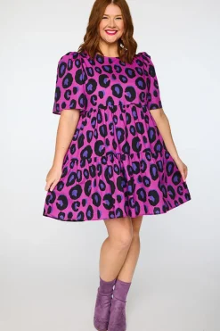 Lorraine Designs Loose Dresses | Casual Dresses*Isadora Purple Leopard Dress