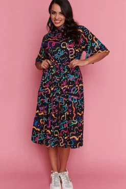 Lorraine Designs Casual Dresses | Fit & Flare Dresses*Ivy Snakes & Ladders Dress
