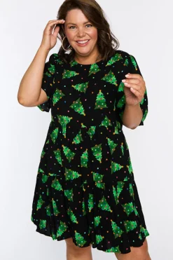 Lorraine Designs Shift Dresses | Loose Dresses*Izzie Christmas Tree Dress