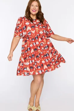 Lorraine Designs Shift Dresses | Loose Dresses*Jackson Puppy Christmas Dress