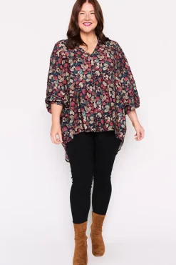 Lorraine Designs Tops*Jillian Raspberry Forest Shirt