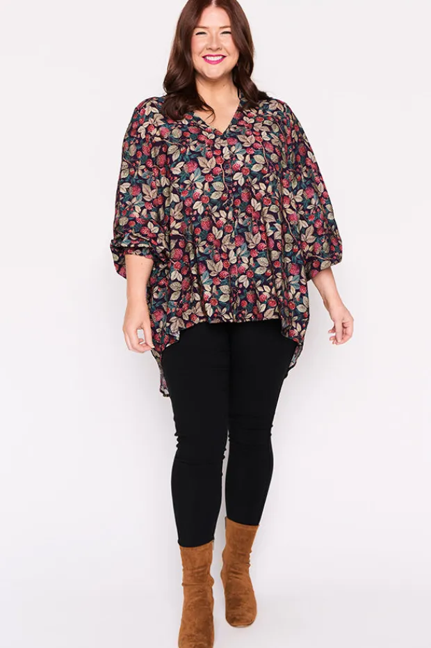 Lorraine Designs Tops*Jillian Raspberry Forest Shirt