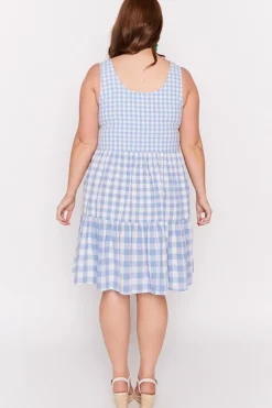 Lorraine Designs Fit & Flare Dresses | Knee Length Dresses*Joey Blue Gingham Dress