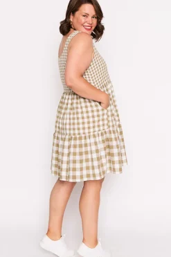Lorraine Designs Fit & Flare Dresses | Knee Length Dresses*Joey Olive Gingham Dress