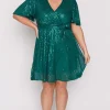 Lorraine Sequin Dresses | Fit & Flare Dresses*Juliette Emerald Sequins Party Dress