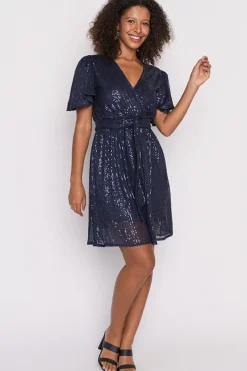 Lorraine Sequin Dresses | Fit & Flare Dresses*Juliette Navy Sequins Party Dress