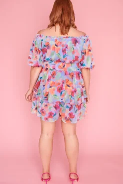 Lorraine Designs Knee Length Dresses*Kali Whimsical Water Colour Jumpsuit
