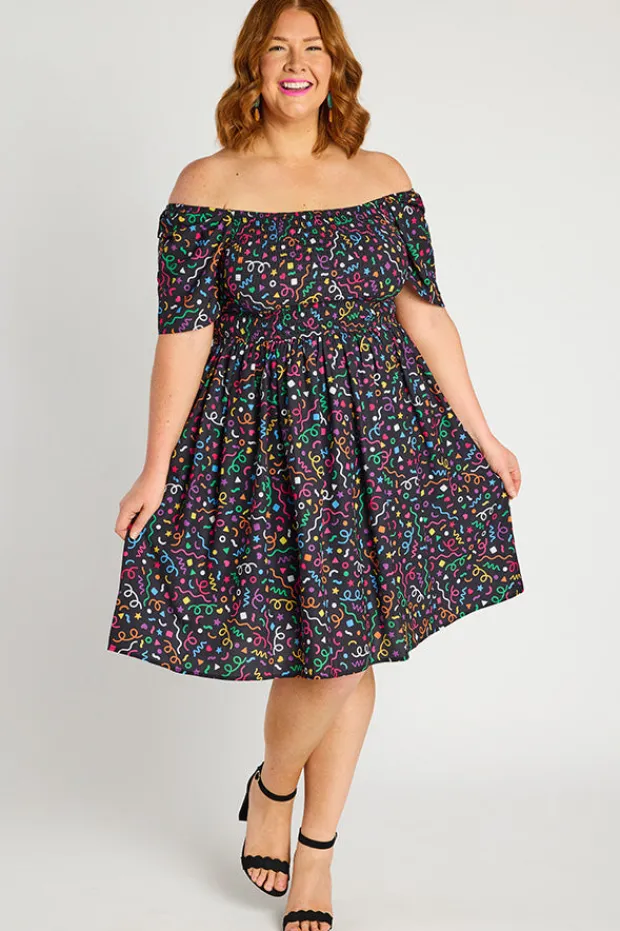 Lorraine Off The Shoulder Dresses | Knee Length Dresses*Katarina Happy Everything Dress