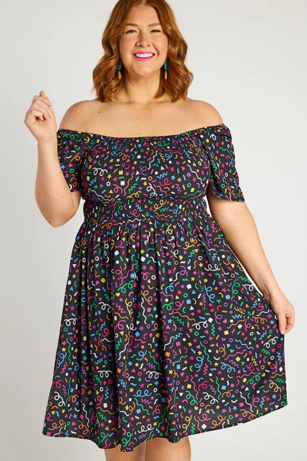 Lorraine Off The Shoulder Dresses | Knee Length Dresses*Katarina Happy Everything Dress