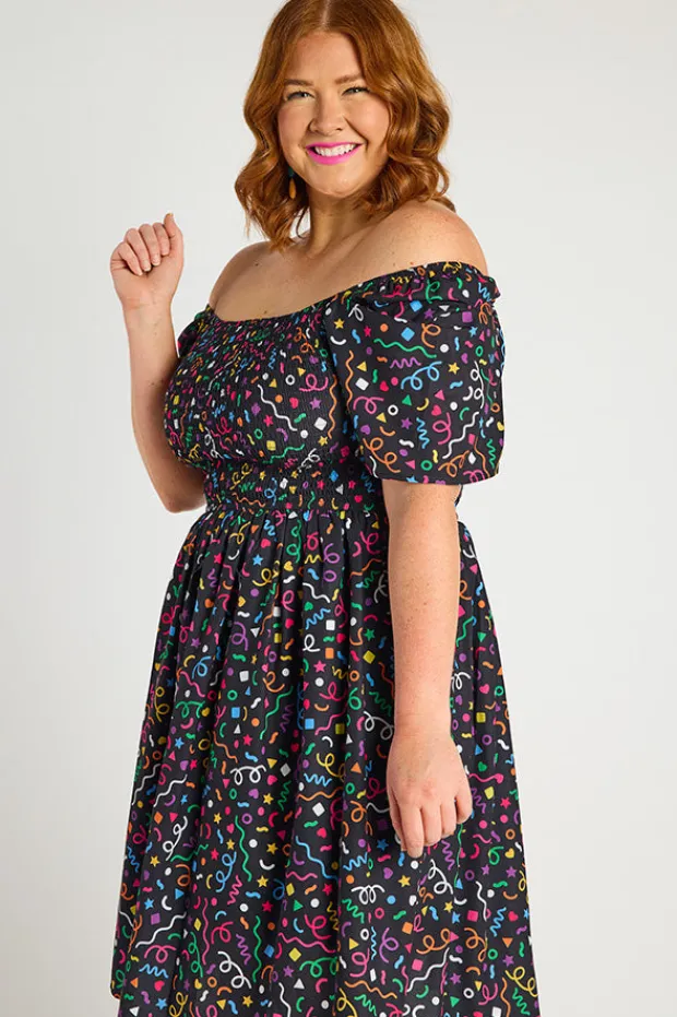 Lorraine Off The Shoulder Dresses | Knee Length Dresses*Katarina Happy Everything Dress