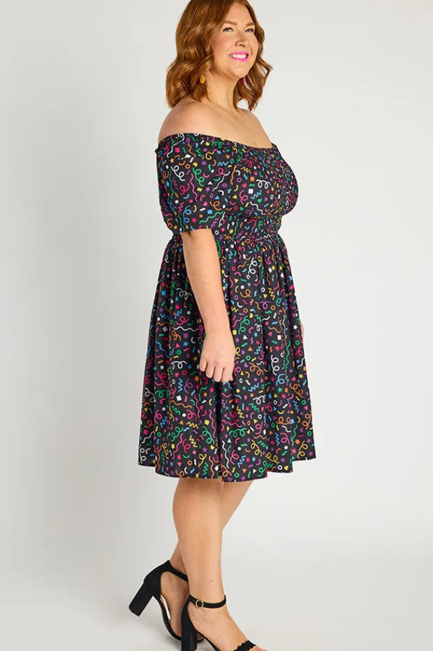 Lorraine Off The Shoulder Dresses | Knee Length Dresses*Katarina Happy Everything Dress