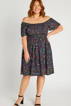 Lorraine Off The Shoulder Dresses | Knee Length Dresses*Katarina Happy Everything Dress