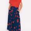 Lorraine Skirts*Katelyn Red Poppy Fields Skirt