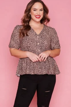 Lorraine Designs Tops*Kerrie Leopard Print Blouse